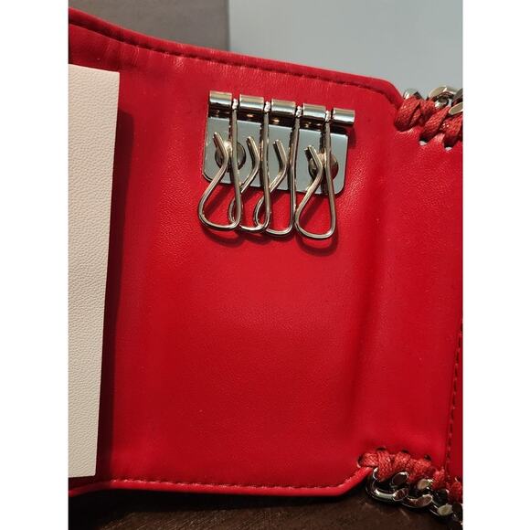 Stella McCartney Key Holder Eco Shaggy Deer w/Palladium Chain, Lipstick, NWT - Picture 3 of 12